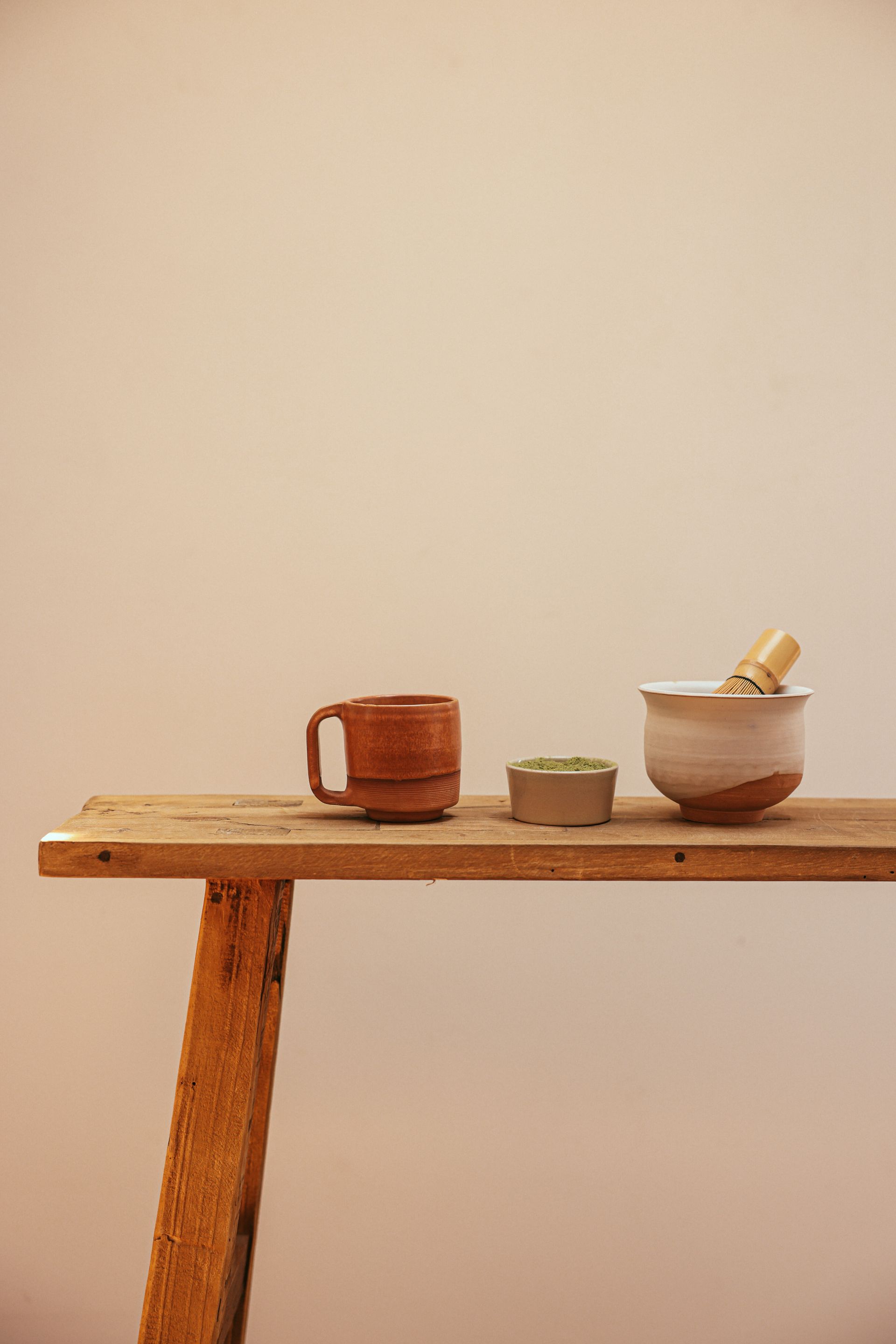 Solid wood side table